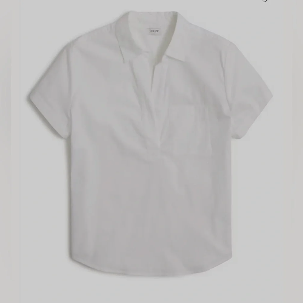 J.Crew Short-sleeve poplin popover top - Picture 3 of 7